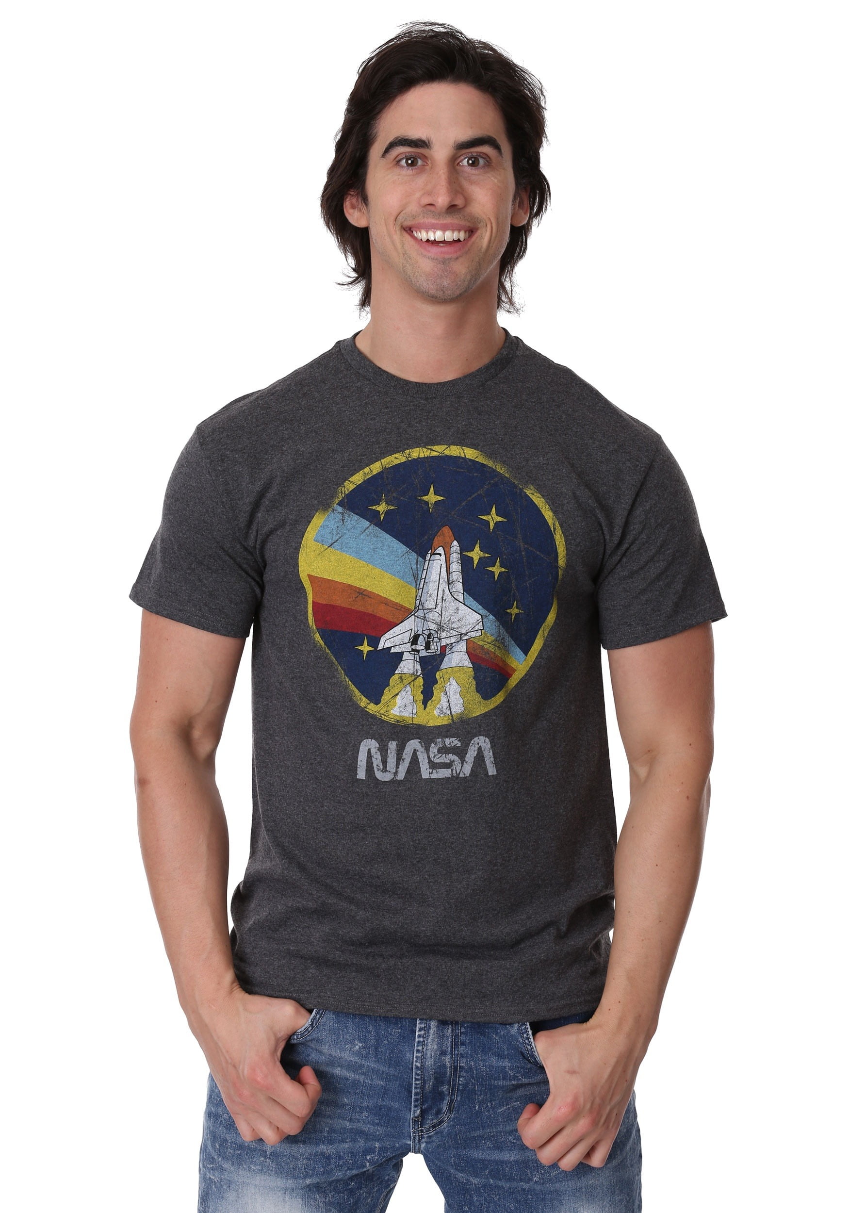 NASA Shuttle Rainbow and Stars Logo Men 