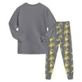 thumbnail image 5 of WUANDIXFA Toddler Boy Clothes Fall Winter Outfit Planet Homewear Sets Dinosaur Cotton Truck 2 Piece Long Sleeve Sets Sleepwear Clothes Set Loungewear Grey,4-5 Years, 5 of 6