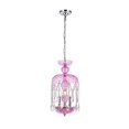 thumbnail image 1 of Elegant Furniture Rococo 3 Light Pink Pendant Rosaline (Pink) Royal Cut Crystal, 1 of 5