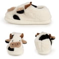 thumbnail image 2 of PULLIMORE Cartoon Cow Slippers, Winter Indoor Outdoor Slippers, Fuzzy Plush Cotton Slipper for Women Men, 2 of 10