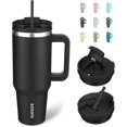 thumbnail image 1 of BJPKPK 40 oz Tumbler with Handle Insulated Tumblers with Lid and Straw Stainless Steel Thermal Cup,Black, 1 of 6