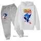 thumbnail image 3 of Conjunto de sudadera con capucha Sonic para niños, primavera y otoño, 2 piezas, bonitos trajes con capucha para niños y niñas de 3 a 14 años, 3 of 5