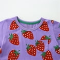 thumbnail image 3 of WOYY Girl's Strawberry Print Short Sleeve Play Dress Summer Casual Cute Dress, Sizes 1-7, 3 of 8