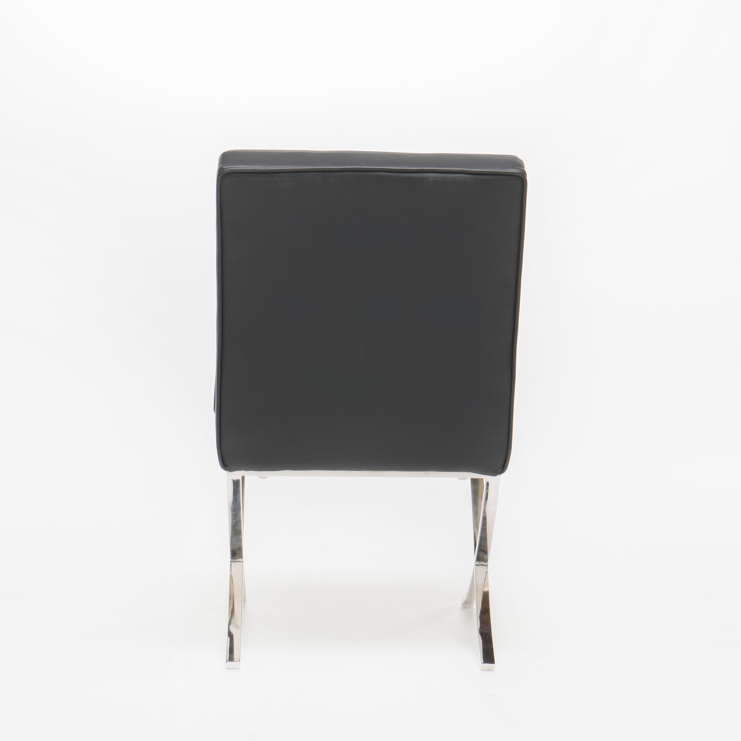 Noble House Harper Indoor Modern Bonded Leather Dining Chairs, Set of 2, Black