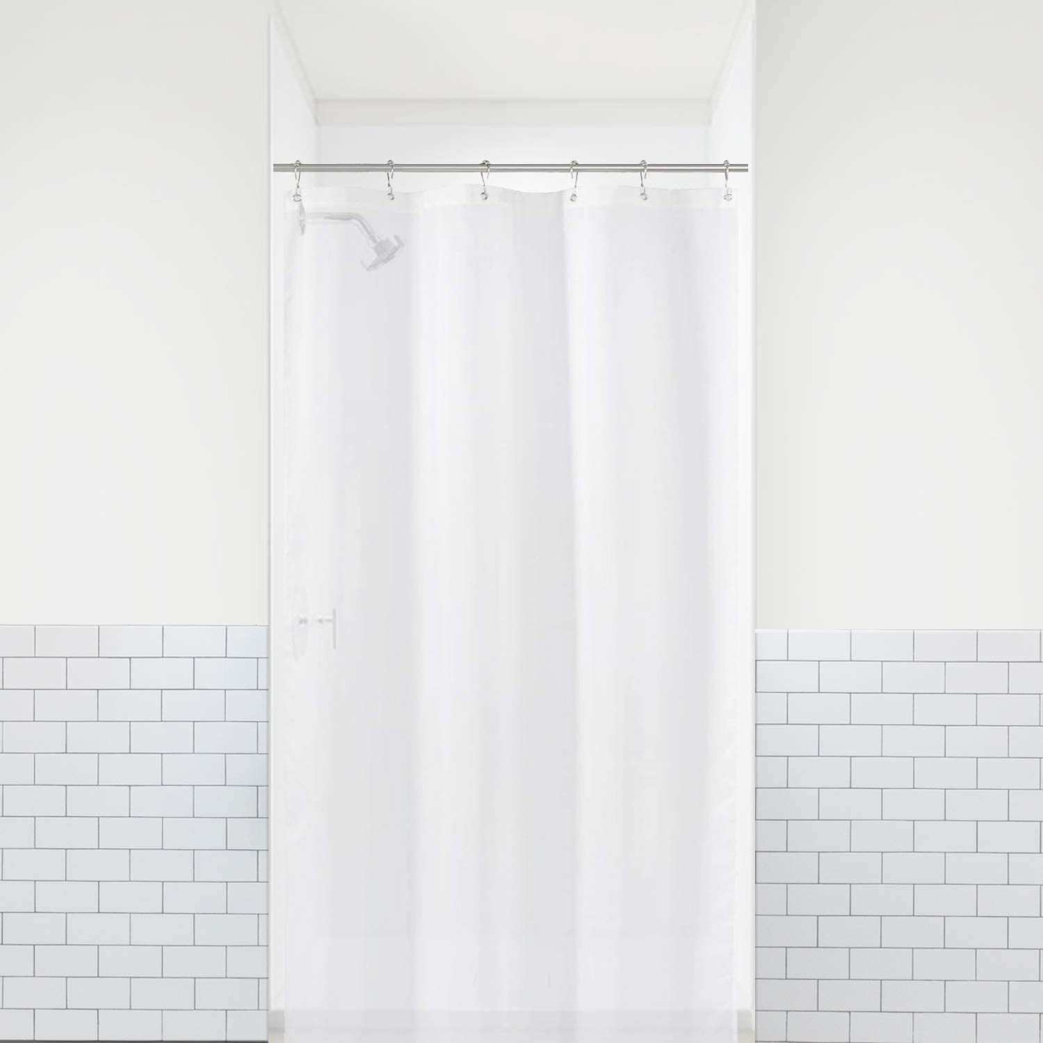 LiBa Mildew Resistant Anti-Microbial PEVA 8G Shower Curtain Liner 36x72 White 