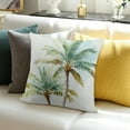 thumbnail image 3 of Creowell 100% Linen Palm Trees Pillow Covers for Home Sofa Couch 18x18in, 3 of 5