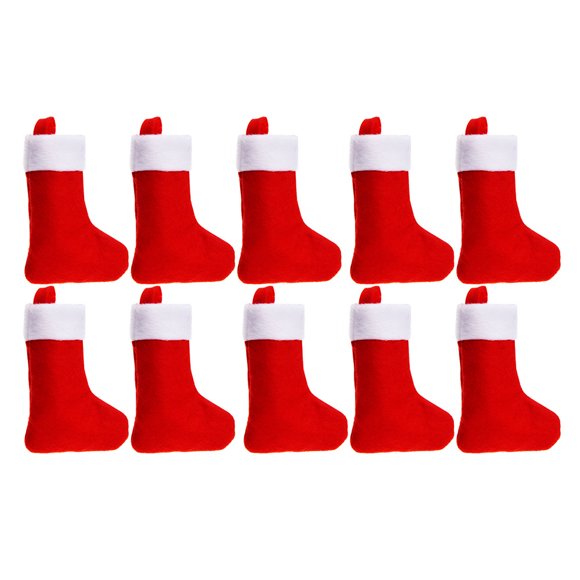 10 Pcs Bas de Noël Rouges Personnalisés Sacs Centres de Table pour Salle à Manger Modernes Napperons Camping pour 4 Napperons Ronds Durs Petite Table de Cuisine Ronde pour 4