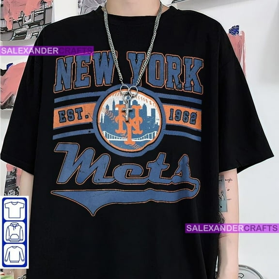 Vintage New York T-shirt Mets , New York Tee Baseball , New York EST 1962 T-shirt, Vintage Baseball Fan
