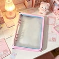 thumbnail image 5 of Leodye 1PCS Two-Color Zipper Notebook Cover, Transparent PVC Soft Shell, Loose-Leaf Binder Storage Folder for Document Arrangement -10.2*7.5*1.2in, 5 of 6