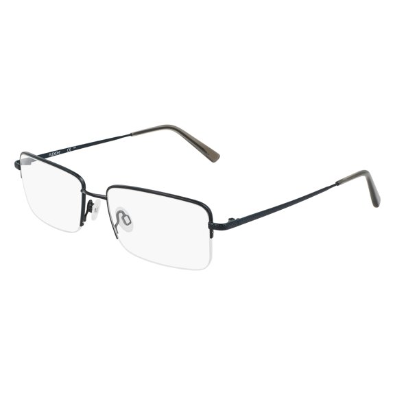 Flexon H6073 414 59mm Rectangle Eyeglasses Men's Satin Navy