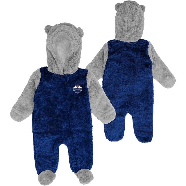 Newborn Edmonton Oilers Game Nap Teddy Fleece Bunting Pram - Size 3-6 Months