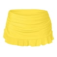 thumbnail image 3 of Women's Low Waist Ruched Ruffle Swim Skirt - with Hipster Bikini Bottom - for Beach & Pool, 3 of 4