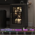 thumbnail image 3 of VEANERWOOD 41.8'' Vanity Desk Set with Sliding Mirror and Lights, Modern Dressing Table with Visible Cabinet and Jewelry Storage & Charging Station, Stool, 3 of 9
