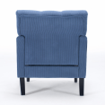 thumbnail image 6 of Tcbosik Comfy Accent Chair, Upholstered Armchair with Wood Legs, Single Sofa Chair, Reading Chair for Living Room, Bedroom, Blue, 6 of 7