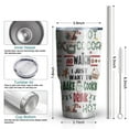 thumbnail image 6 of 30oz Multicolor Christmas Pattern Tumblers Stainless Steel Tumbler with Lid and Straw,Vacuum Insulated Double Wall Travel Tumbler Cups Mug with Cleaning Brush for Coffee,Tea, 6 of 7