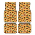 thumbnail image 1 of Kdxio Tapis de Sol Imprimé Tournesol Bohème Universel SUV avant Arrière Ensemble Complet 4 Pcs avec Dos en Caoutchouc Antidérapant Accessoires de Voiture pour la Plupart des Voitures, 1 of 7