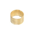 thumbnail image 3 of Uxcell Metal Sewing Thimble Yellow Ring Finger Thimbles 5 Pack, 3 of 5
