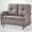 Gray/Gray, variant on Giantfurnni Patio Glider Loveseat, 2-Person Outdoor Rattan Bench for Balcony Porch Backyard Deck Patio