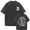 Black3, variant on DUKI Men's Hip Hop Oversized Cotton Short sleeved T-shirt - Retro washed unisex short sleeved streetwear