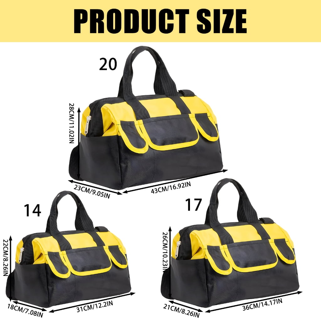 Professional Tool Bag Waterproof Canvas Tool Bag Heavy Duty Tool Bag for Technicians DIY Enthusiasts & Home Repairers