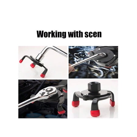 One Way Three Jaw Oil Filter Wrench Non Slip For Changing Oil Filter