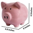 thumbnail image 2 of Pink Piggy Banks, Piggy Bank for Girls Boys Kids A New for White Piggy Bank for Boys,Girls,Kids,Adult Coin Bank (Pink), 2 of 8