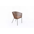 thumbnail image 1 of Silla Tejida en Color Cafe Con Base de Herrería con Cinta de Nylon ideal Para interiores, exteriores NO es CHINA, 1 of 5