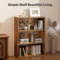 thumbnail image 7 of 3-Tier Bookcase, 31.5 Inch Industrial Storage Wall Shelf, Display Shelf for Living room, Bedroom, Retro Brown, 7 of 7