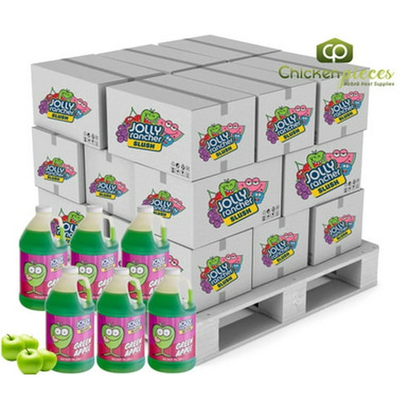 Jolly Rancher Sirop de Pomme Verte pour Granité Concentré 5:1 en Vrac / 1,89l/64 OZ / 6/caisse / 60 Caisses par Palette (360 Bouteilles)