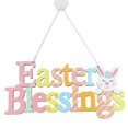 thumbnail image 1 of 1 Set Door Decorations Wood Rabbit Spring Letter Pattern Party Supply Easter Wreath Cute Eye-catching Doors Hangers Wreathes JM00292, 1 of 9