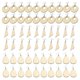 thumbnail image 1 of Pendientes en blanco de madera sin terminar de 60 piezas con agujeros y ganchos para pendientes Afortunado Sencillez, 1 of 5