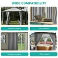 thumbnail image 7 of Pro Space 50" x 82" Outdoor Curtain Panels Patio Privacy Screen Blackout UV Ray Protected Waterproof Outdoor Drape Front Porch (2 Panel - Ivory), 7 of 7