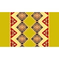 thumbnail image 1 of IBA Indianbeautifulart Yellow Aztec Geometric Printed Ribbon Trim 9 Yards Velvet Fabric Laces For Crafts Sewing Accessories 3 Inches, 1 of 2