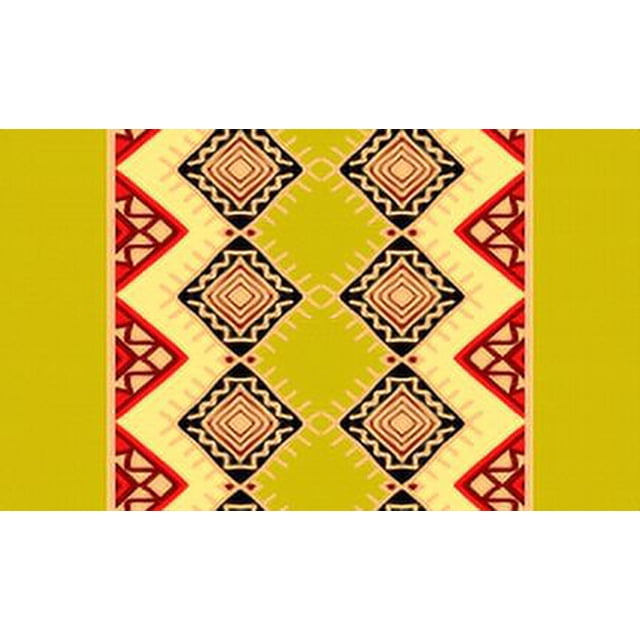 IBA Indianbeautifulart Yellow Aztec Geometric Printed Ribbon Trim 9 Yards Velvet Fabric Laces For Crafts Sewing Accessories 3 Inches