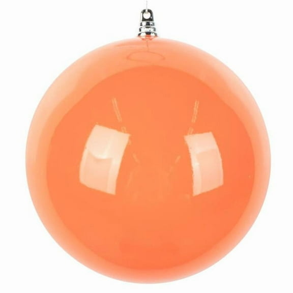 Vickerman MT250628W 6 in. Enamel Ball Ornament, Orange - 4 per Bag