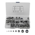 thumbnail image 1 of 200Pcs Stainless Steel Self-Locking Nuts Assortment Threaded Inserts Hex Nut Set, 1 of 9