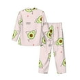 thumbnail image 2 of Kll Avocado Doing Sport Yoga Sleepwear Mens Flannel Pajamas,Long Cotton Pj Set, 2 of 9