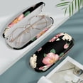 thumbnail image 2 of Fintie Hard Shell Eyeglasses Case, Portable Protective Glasses Cover Eyeglass Holder Box with Cleaning Cloth for Men Women, Black Flower Festival, 2 of 8