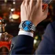 thumbnail image 3 of Relojes De Cuarzo Impermeables Luminosos Curren, 2 Unidades Fondo Plata/azul, 3 of 7