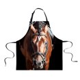thumbnail image 2 of Delantal de Poliéster con Estampado de Fotos de Animales, Duradero, Fácil de Limpiar, Cocina Y Jardín, 75x67cm Caballo Soledad Delantal, 2 of 3