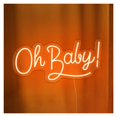 thumbnail image 1 of Letrero De Neón "Oh Baby" Para Decoración Baby Shower, Fiesta, Sala Juegos, Dormitorio, Bar, Estar, Cumpleaños, Pared 45cm, 1 of 3