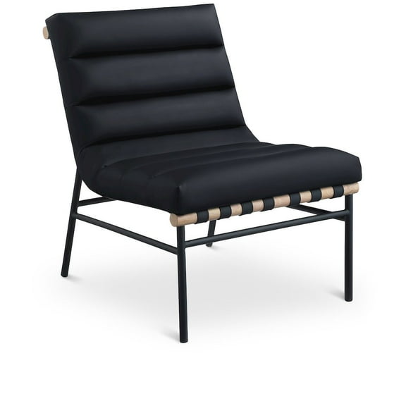 Meridian Furniture Burke Black Vegan Leather Accent Chair