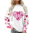 thumbnail image 7 of Ailaofu Women Valentine's Sweatshirt Love Heart Print Pullover Tops Casual Cute Valentines Gift Long Sleeve Sweatshirt, 7 of 7