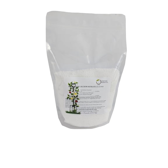 Calcium Nitrate Solution Grade Fertilizer Water Soluble Hydroponics"Greenway Biotech Brand" 2 Pounds