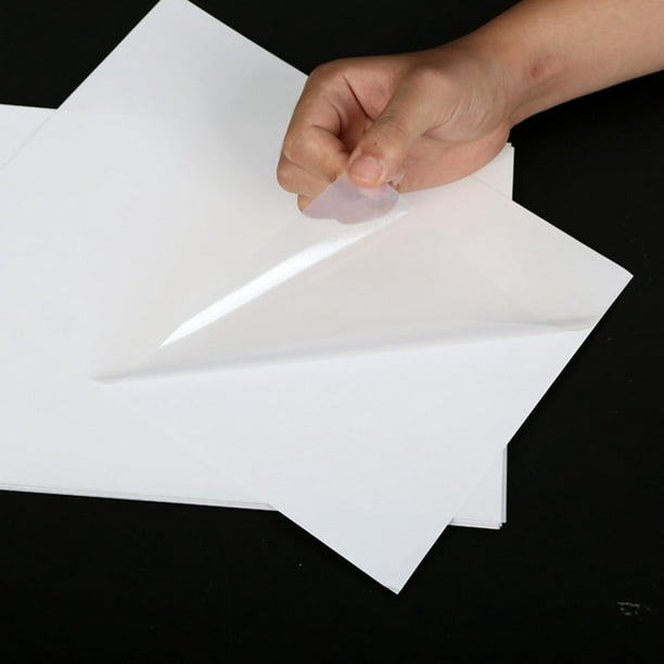 Lot de 25 feuilles de papier autocollant A4 pour imprimante à jet