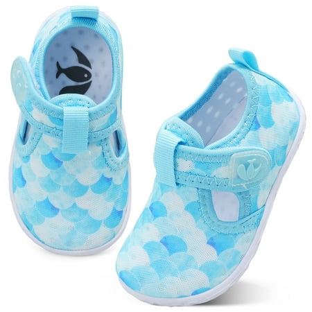 Image of Barerun Baby Barefoot Boys Girls Water Walking Shoes Aqua Socks Beach Pool Swim Shoe Blue 0-6 Months Infant
