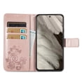 thumbnail image 6 of for Google Pixel 8a Wallet Case, [Flower Embossed] Premium PU Leather Flip Protective Case Cover with Card Holder and Stand with Wrist Strap for Google Pixel 8a, Rosegold, 6 of 7
