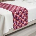 thumbnail image 2 of Floral Bed Runner, Pattern with Abstract Design Flowers, Decorative Accent Bedding Scarf for Hotels Homes and Guestrooms, Queen, Plum Fuchsia, by Ambesonne, 2 of 2