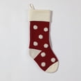 thumbnail image 5 of Adorno de calcetín navideño de lunares sólidos, 4 piezas, 5 of 5