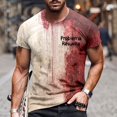 thumbnail image 2 of T-shirt Décontracté à Col Rond pour Hommes avec Imprimé Graphique d'Halloween, Manches Courtes, Grande Taille, pour Automne Hiver, 2 of 6